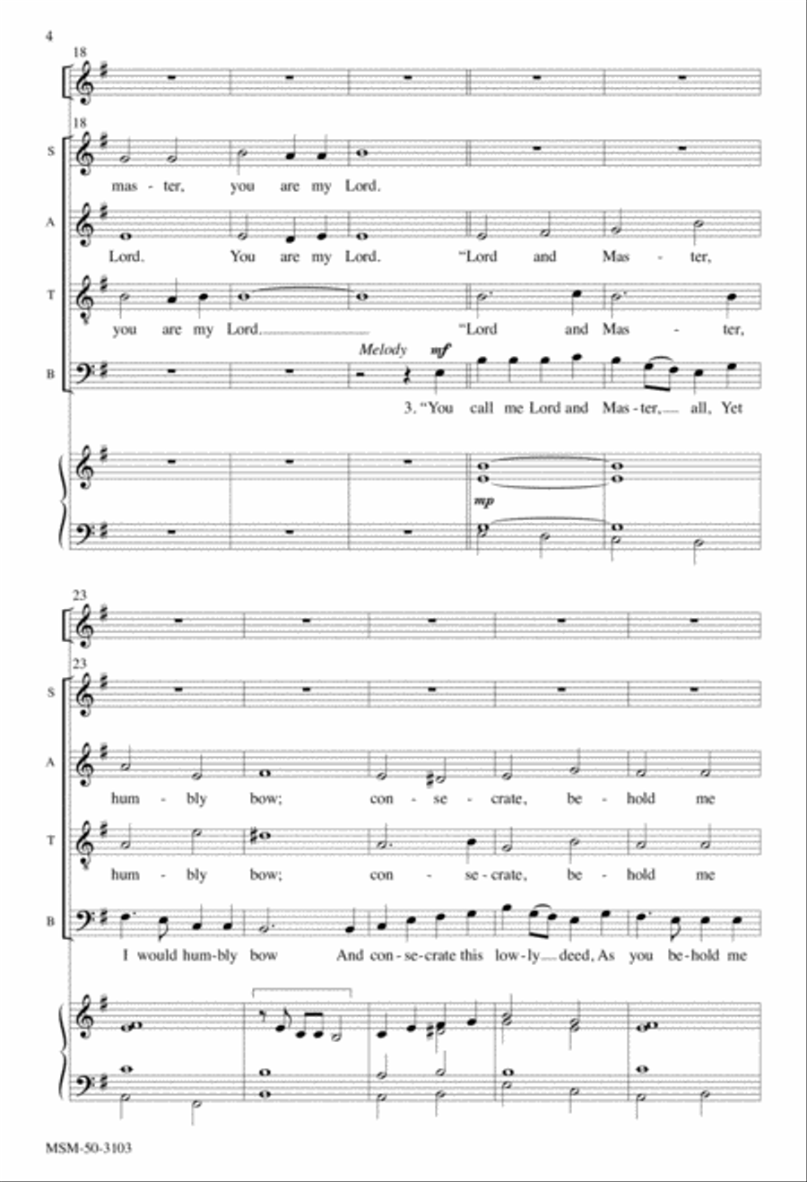 Love Consecrates the Humblest Act 4-Part scores gallery preview page 4