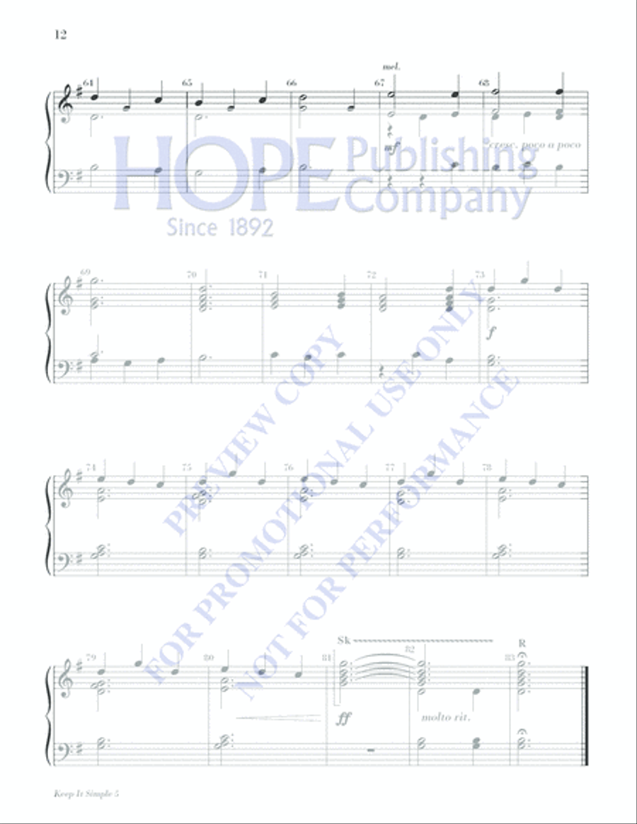 Keep It Simple 5 (Christmas Sacred and Secular) 2-Octaves scores gallery preview page 14