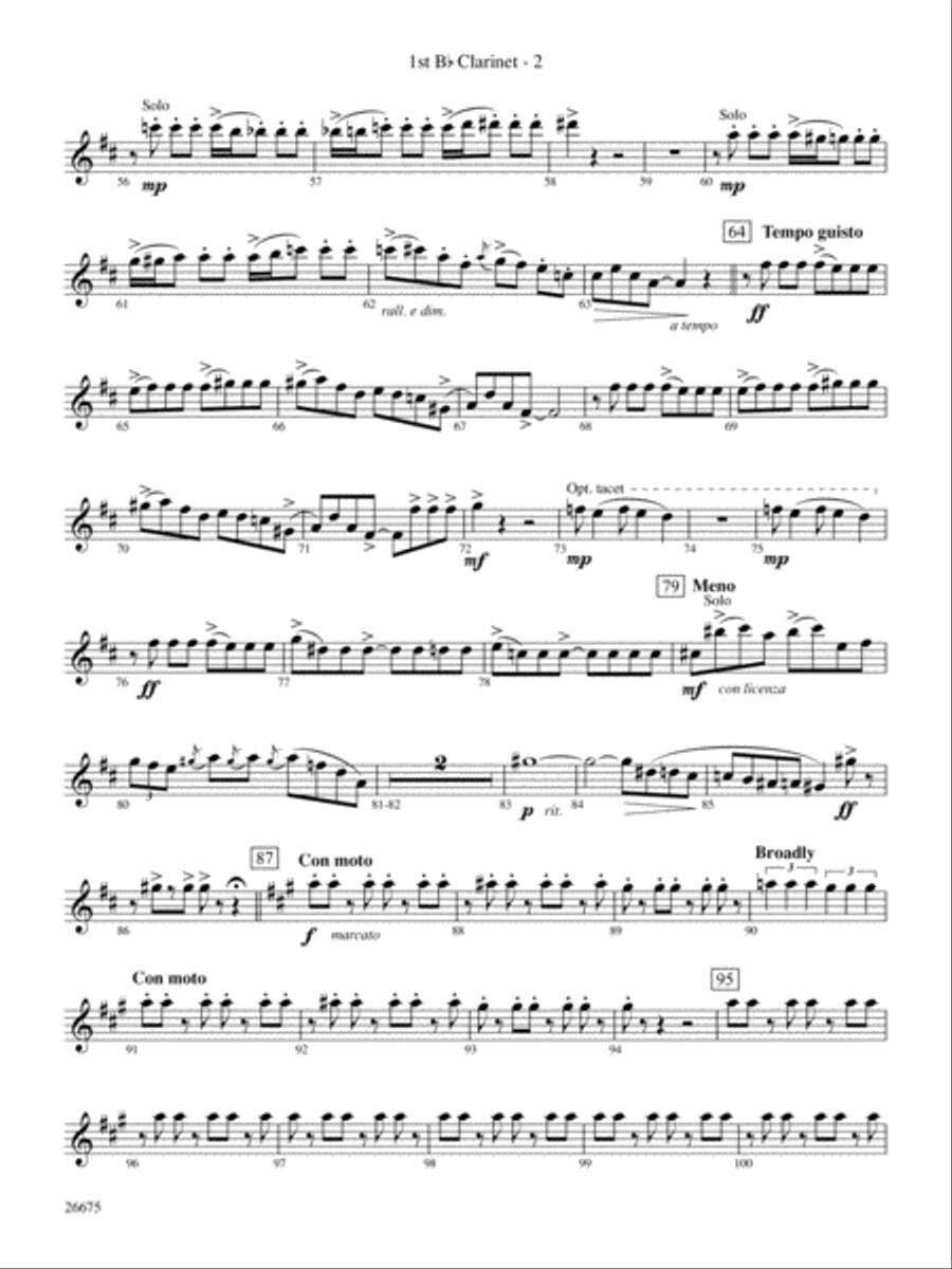 Rhapsody in Blue: 1st B-flat Clarinet Full Orchestra scores gallery preview page 2