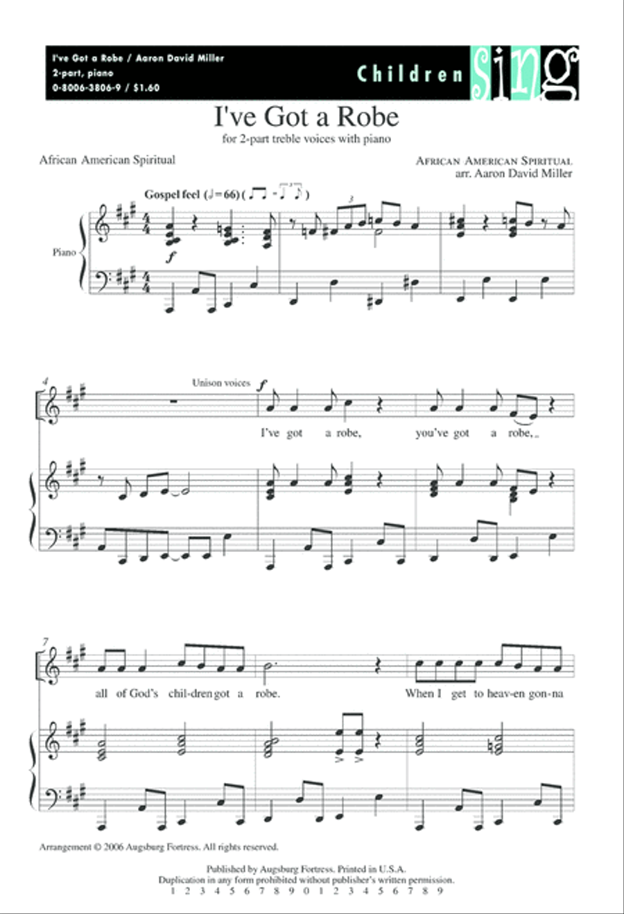 I've Got a Robe I've Got a Robe 2-Part scores gallery preview page 2