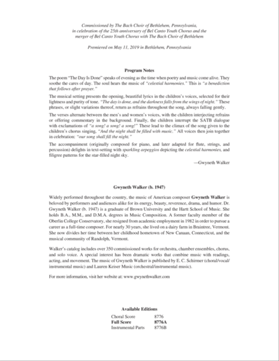 The Day Is Done The Day Is Done Choir scores gallery preview page 2