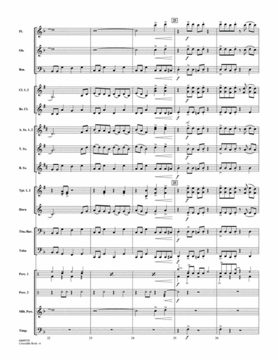 Crocodile Rock (arr. Robert Longfield) - Conductor Score (Full Score)