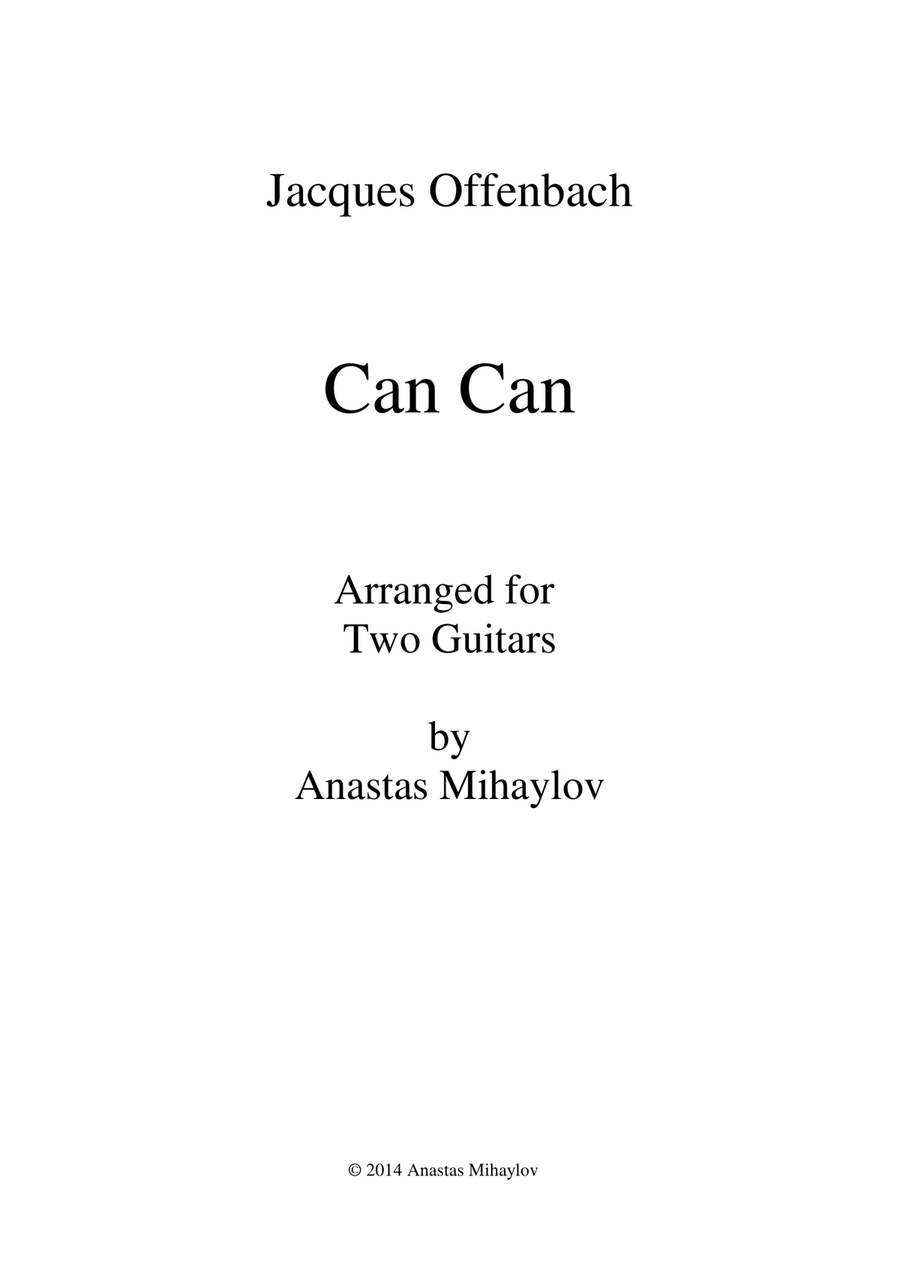 Can Can (Guitar duo) plus tabs Classical Guitar scores gallery preview page 1