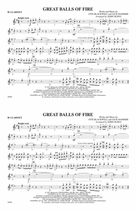 Book cover for Great Balls of Fire: 1st B-flat Clarinet