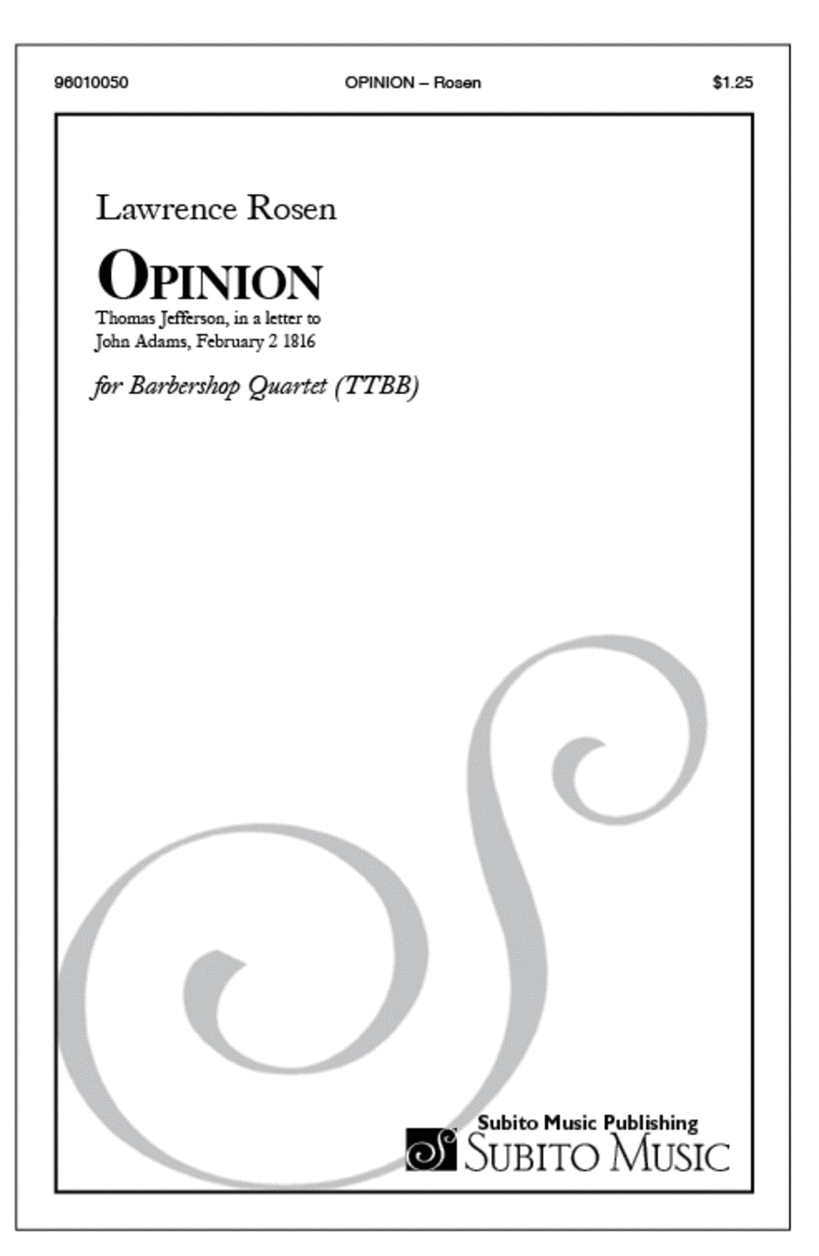 Opinion TTBB scores gallery preview page 1