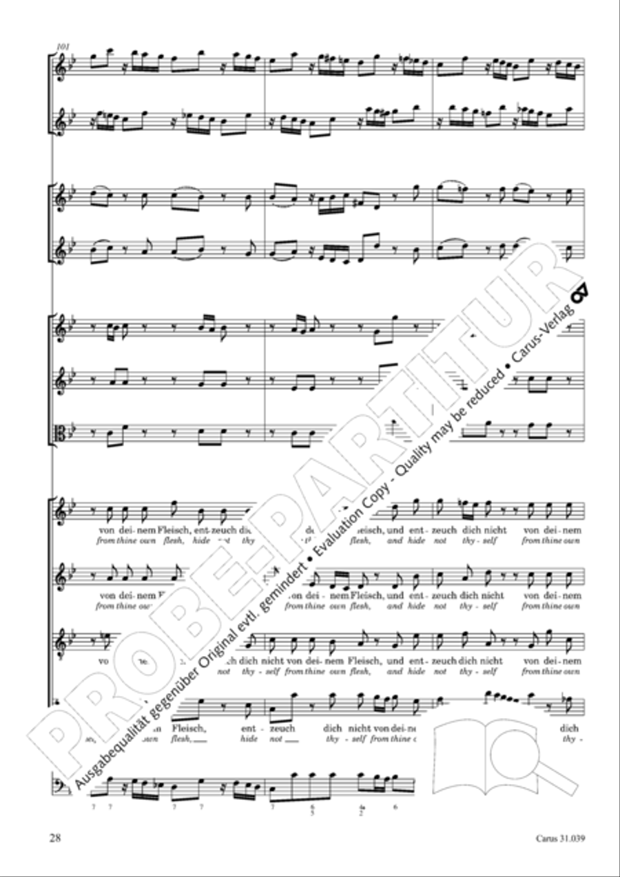 Give the hungry ones thy bread (Brich dem Hungrigen dein Brot) 4-Part scores gallery preview page 28