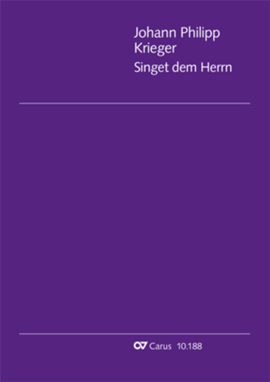 Sing to the Lord a new song (Singet dem Herrn ein neues Lied)