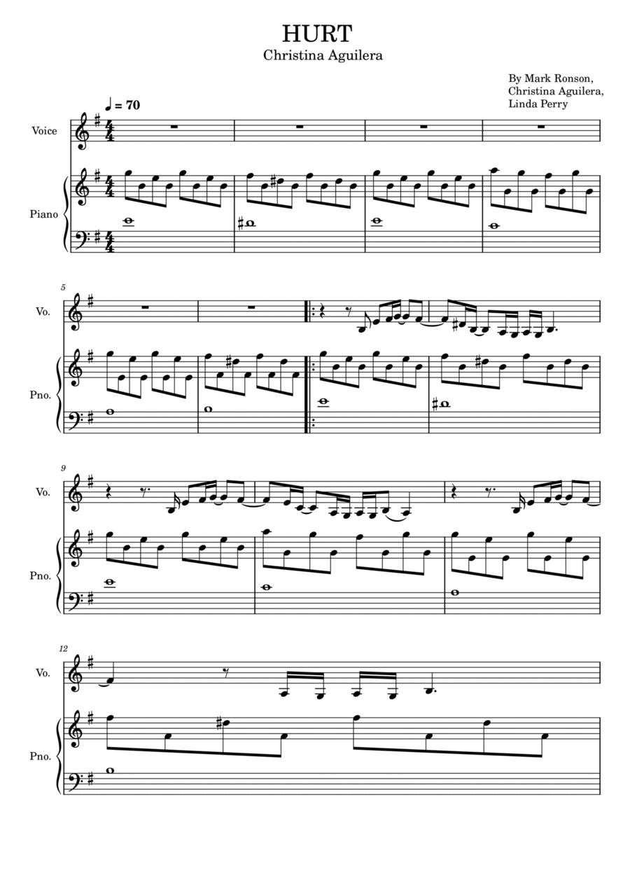 Hurt Voice scores gallery preview page 1