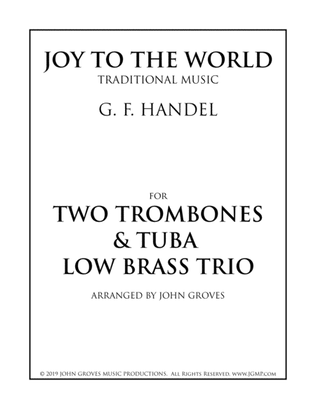 Book cover for Joy To The World - 2 Trombone & Tuba (Low Brass Trio)