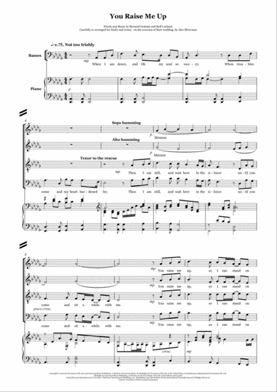 You Raise Me Up Divisi scores gallery preview page 2