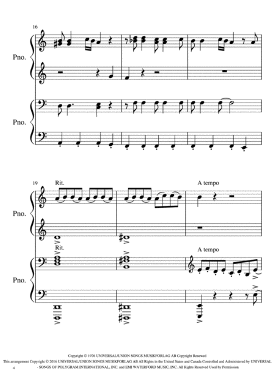 Money, Money, Money Money, Money, Money 1 Piano, 4-Hands scores gallery preview page 4