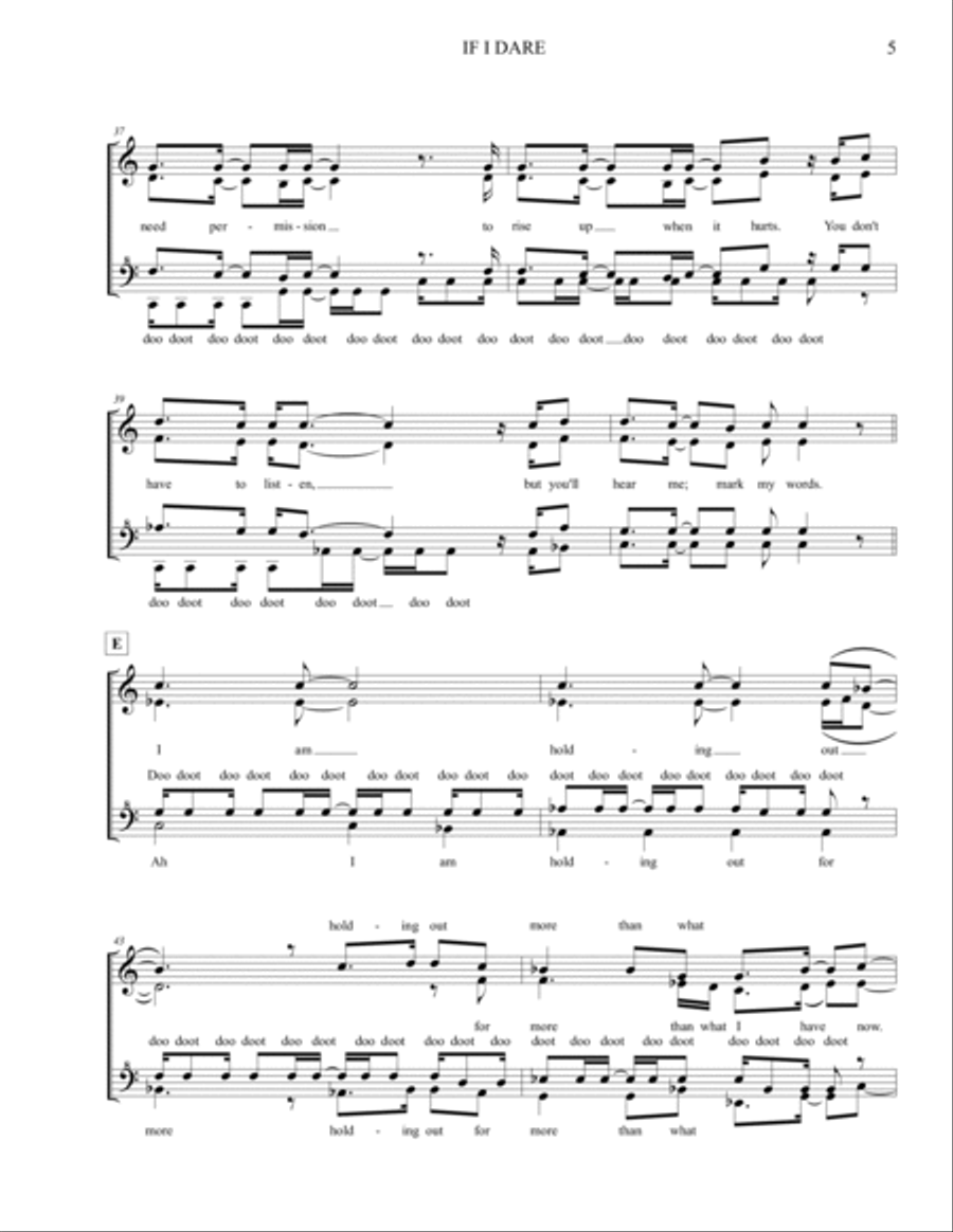 If I Dare If I Dare A Cappella scores gallery preview page 5