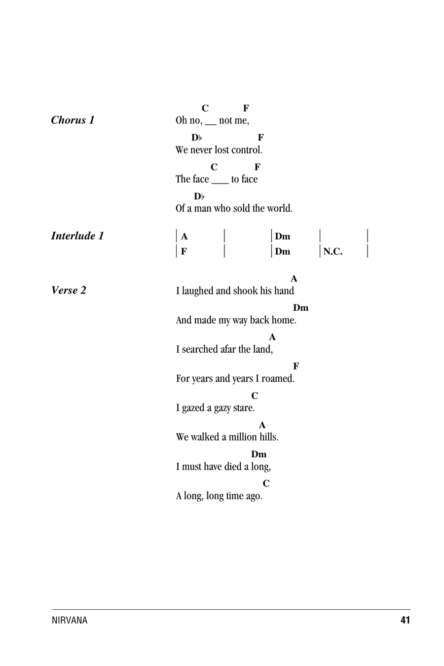 The Man Who Sold The World Acoustic Guitar scores gallery preview page 2