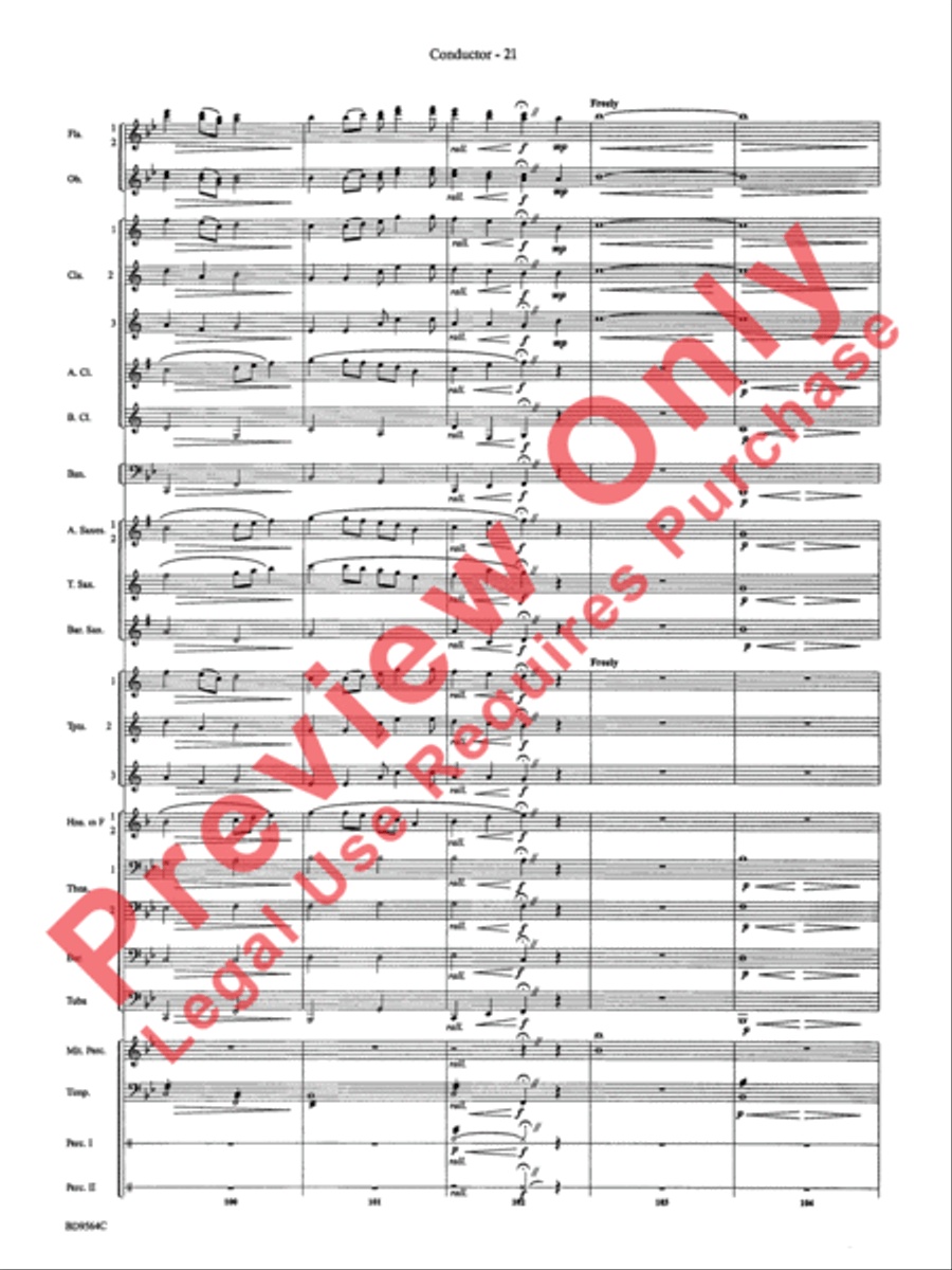 Where the Black Hawk Soars Concert Band scores gallery preview page 24