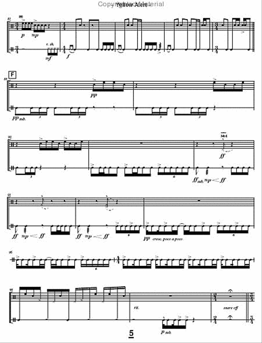Yellow Alert Yellow Alert Percussion scores gallery preview page 6