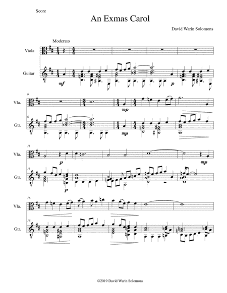 An Exmas Carol for viola and guitar image number null