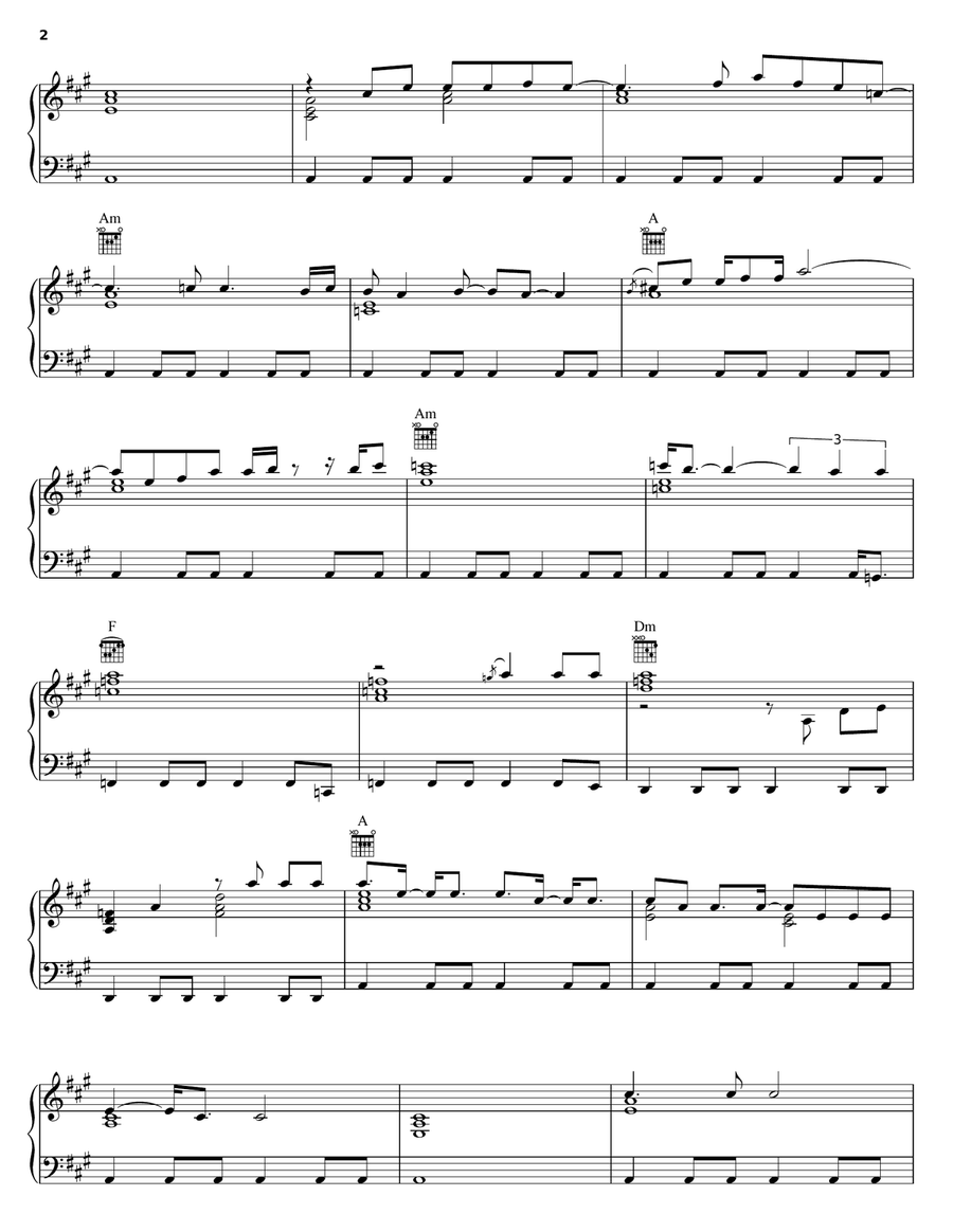 Marwa Blues Piano, Vocal, Guitar scores gallery preview page 2
