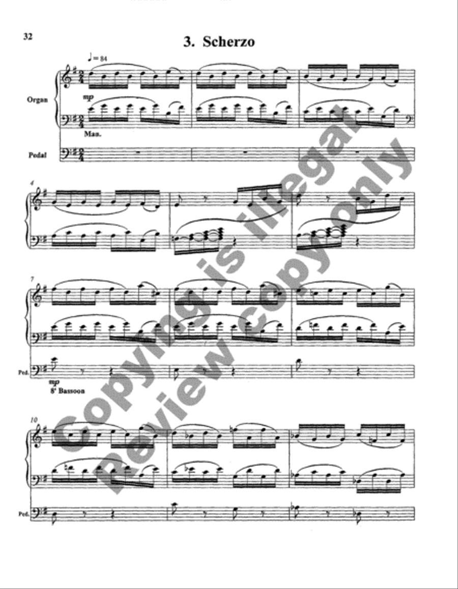 Concerto in C Major Organ Solo scores gallery preview page 7