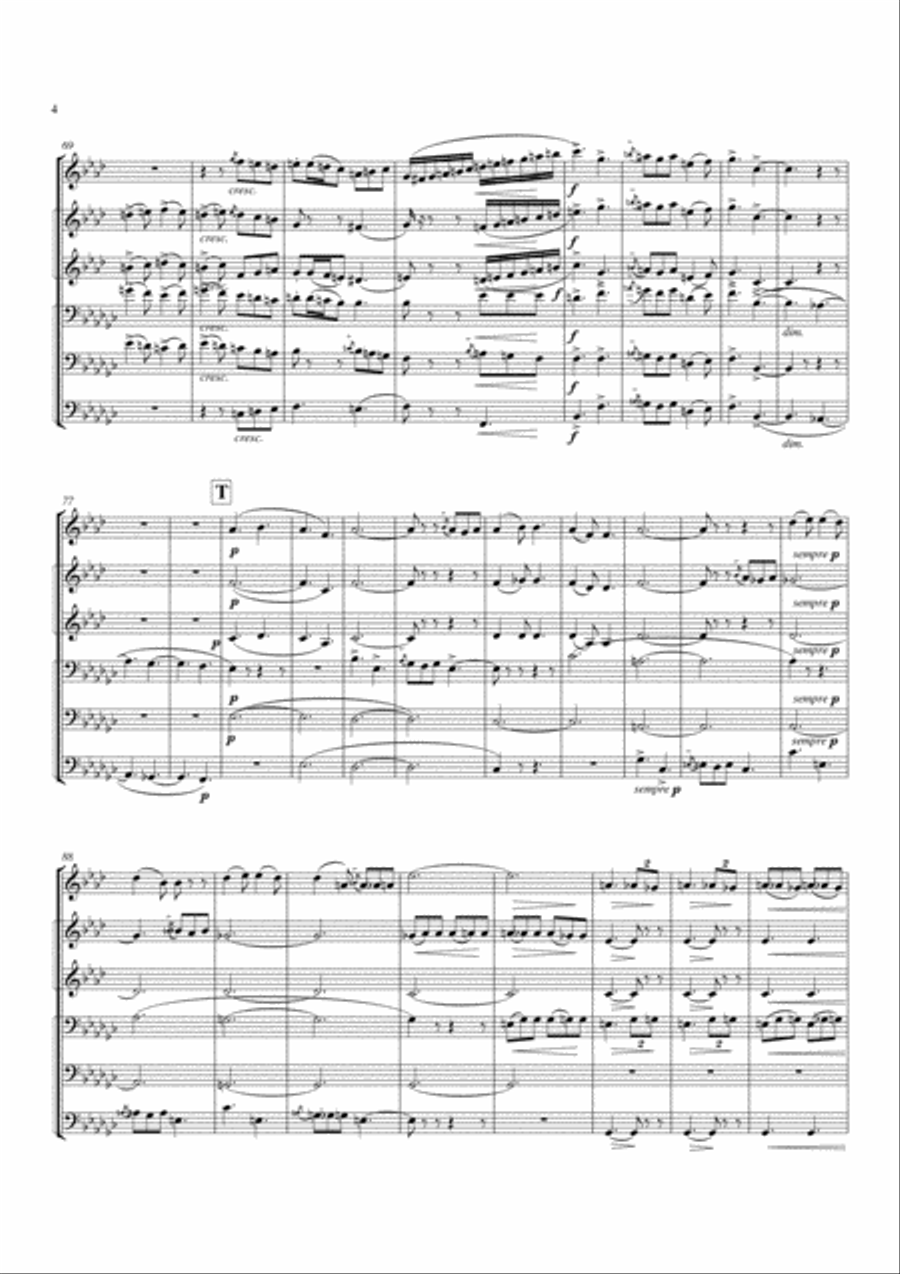 Brass Sextet: Iv - Allegro Con Spirito Chamber Music scores gallery preview page 4