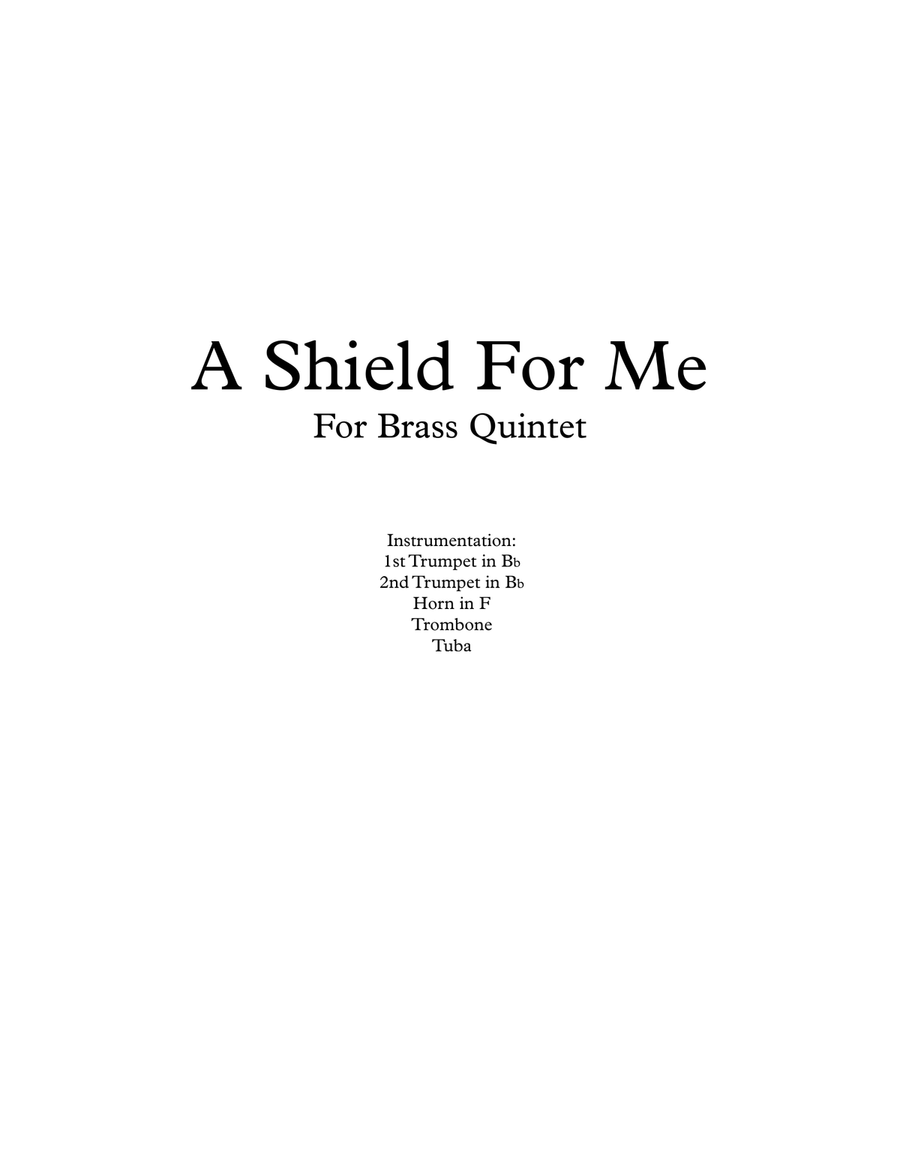 A Shield For Me - for brass quintet Brass Quintet scores gallery preview page 1
