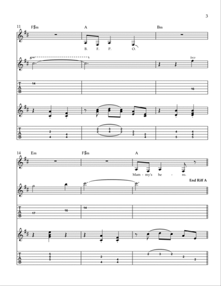 Army Dreamers Electric Guitar scores gallery preview page 3