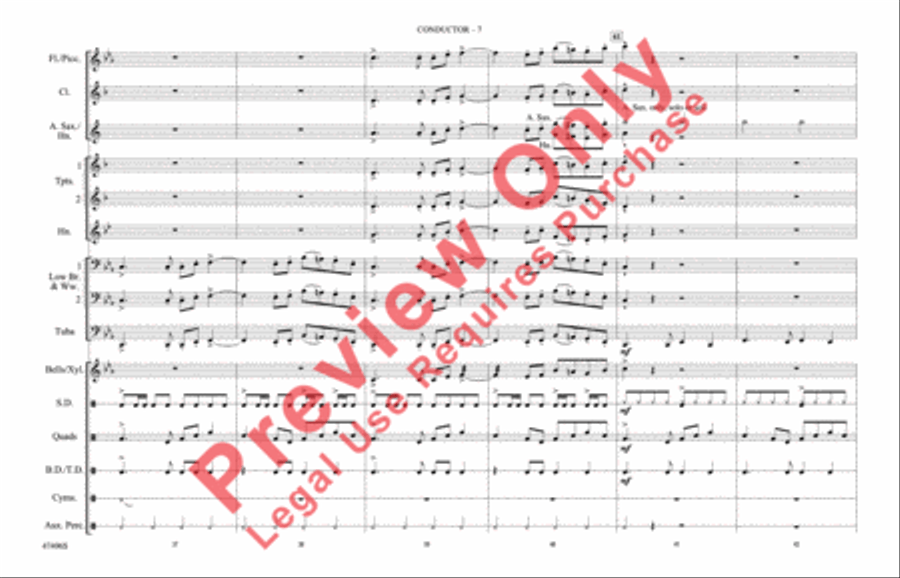 Black Eyes Black Eyes Marching Band scores gallery preview page 8
