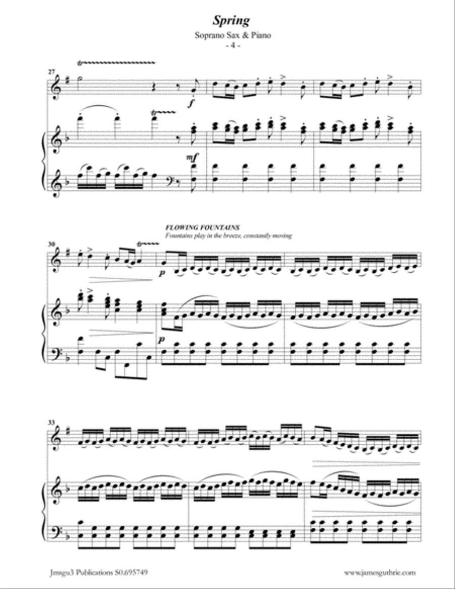 Vivaldi: The Four Seasons Complete for Soprano Sax & Piano Soprano Saxophone scores gallery preview page 4