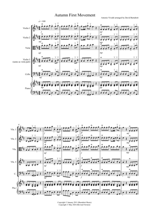 Autumn "four seasons" for String Quartet