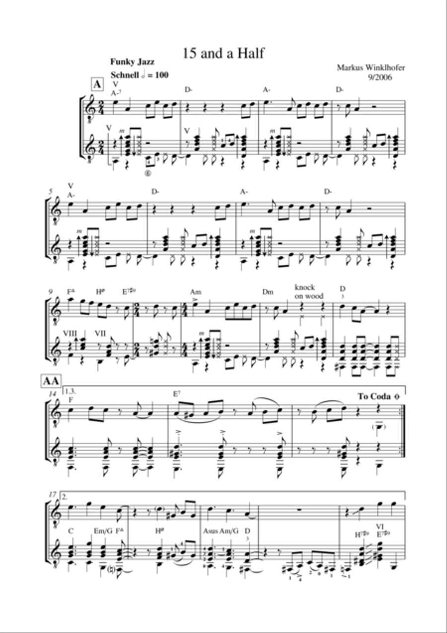 15 and a Half 15 and a Half Jazz Ensemble scores gallery preview page 1