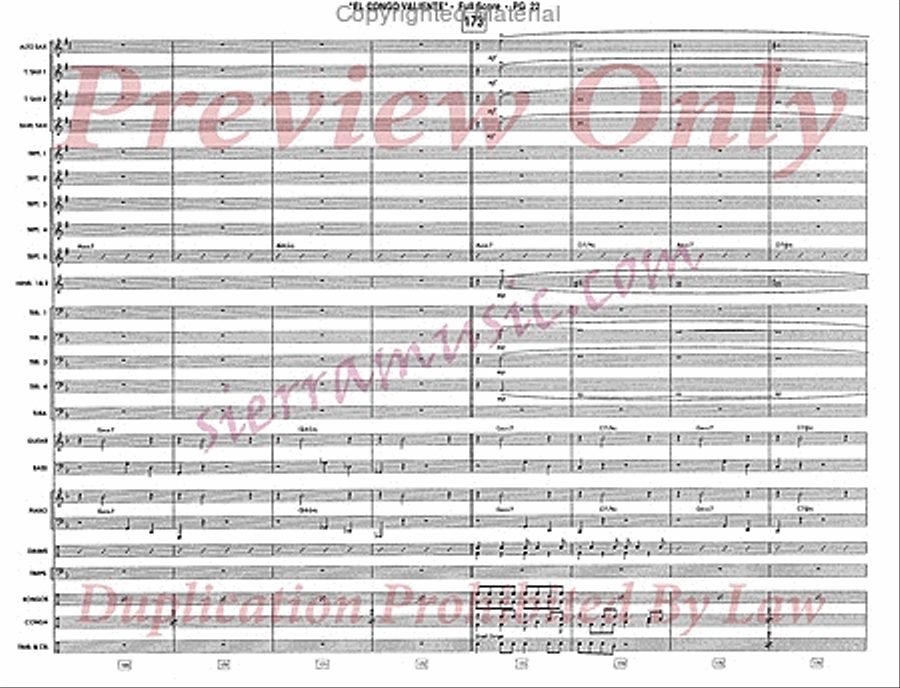 El Congo Valiente Jazz Ensemble scores gallery preview page 23