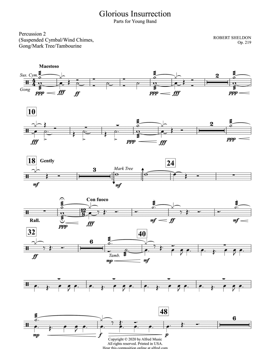 Glorious Revolution: 2nd Percussion Concert Band scores gallery preview page 1