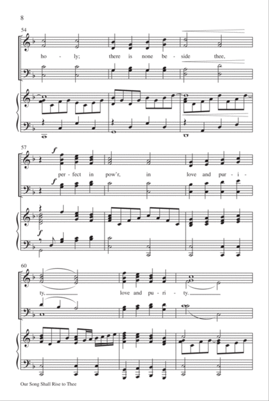 Our Song Shall Rise to Thee 4-Part scores gallery preview page 9