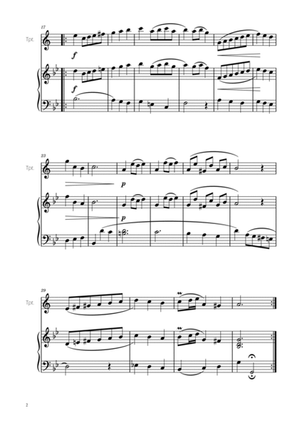 Minuet in G minor BWV Anh. 115 - Bach - Trumpet image number null