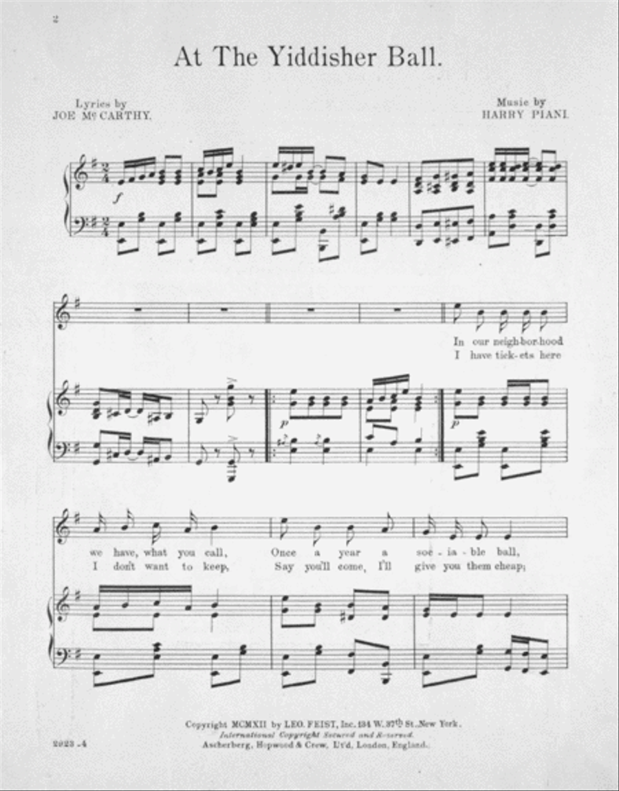 At the Yiddisher Ball Voice scores gallery preview page 2