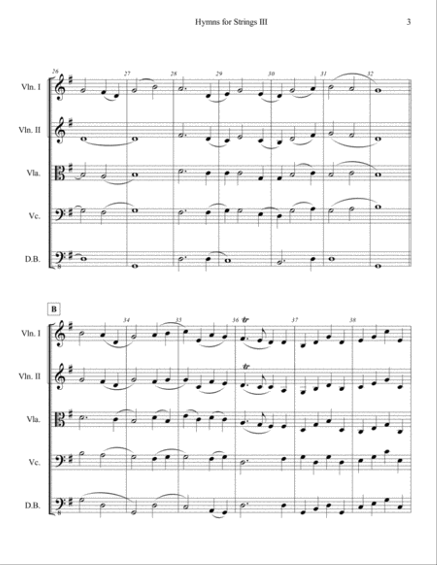 Hymns for Strings III - Charles Wesley String Quartet scores gallery preview page 4