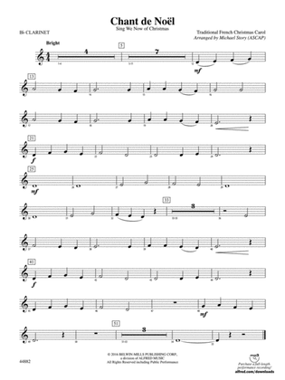 Chant de Noël: 1st B-flat Clarinet