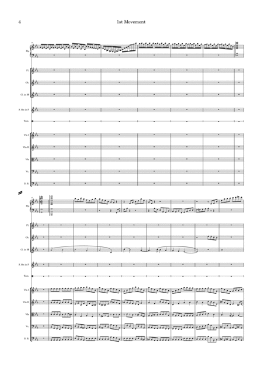 Concerto for Harp and Chamber Orchestra (Score and ALL PARTS) Chamber Orchestra scores gallery preview page 4