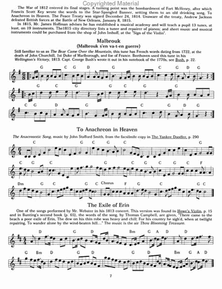 Popular Music of Cincinnati & the Ohio River Frontier -1788 to 1825