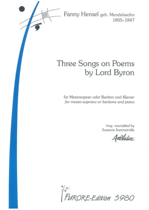 Book cover for Three Songs on texts by Lord Byron