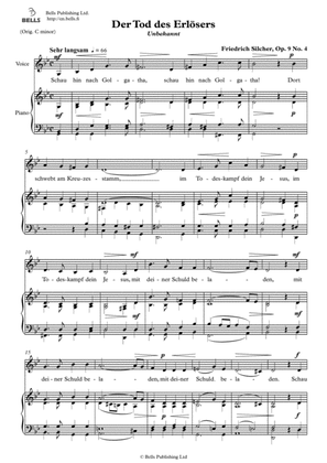 Der Tod des Erlosers, Op. 9 No. 4 (Solo song) (G minor)