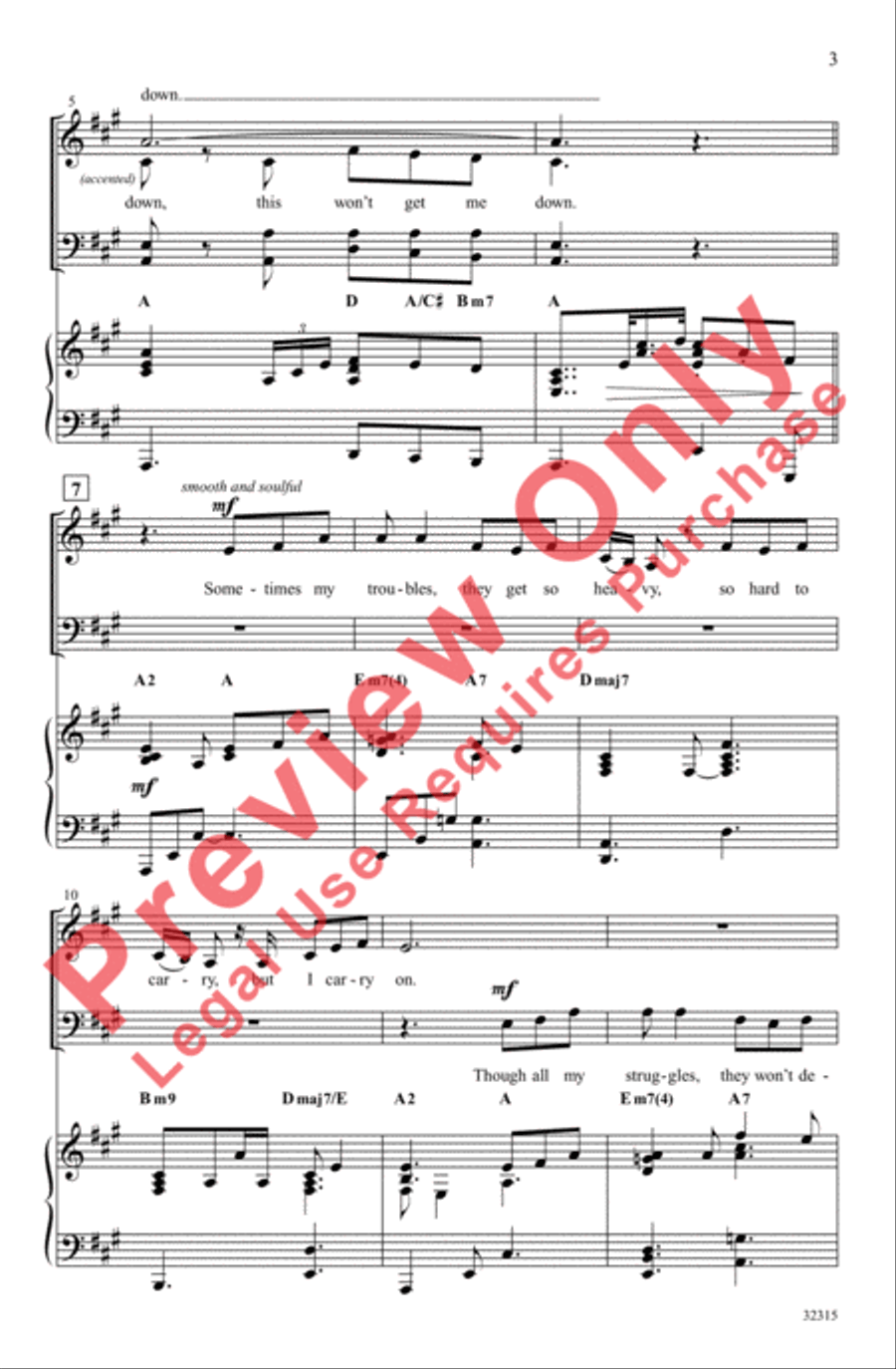 This Won't Get Me Down 4-Part scores gallery preview page 3