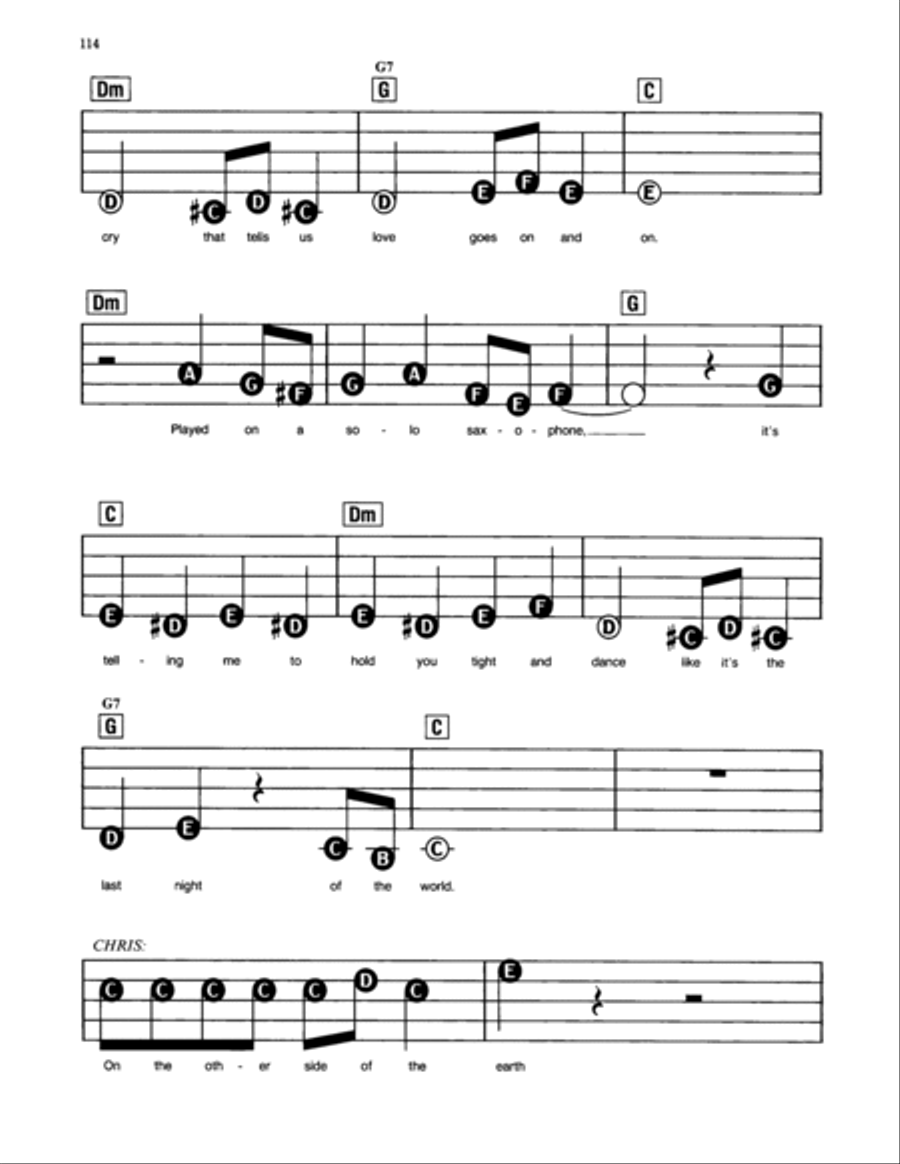 The Last Night Of The World (from Miss Saigon) Electronic Keyboard scores gallery preview page 3
