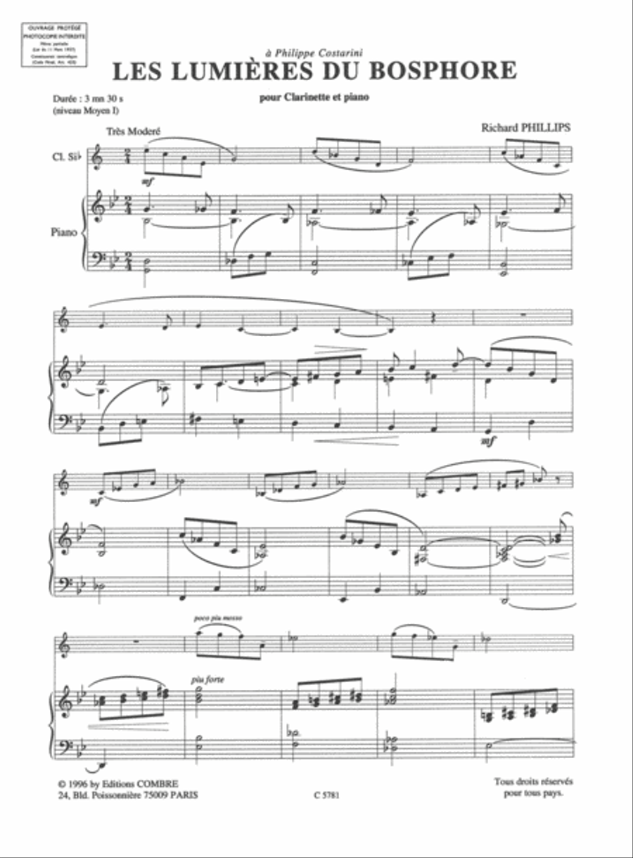 Les Lumieres du Bosphore Les Lumieres du Bosphore Clarinet Solo scores gallery preview page 2