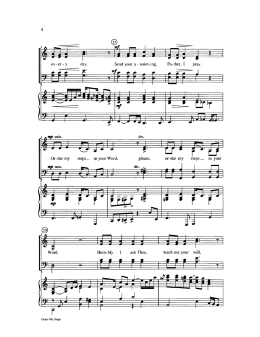 Order My Steps 4-Part scores gallery preview page 4