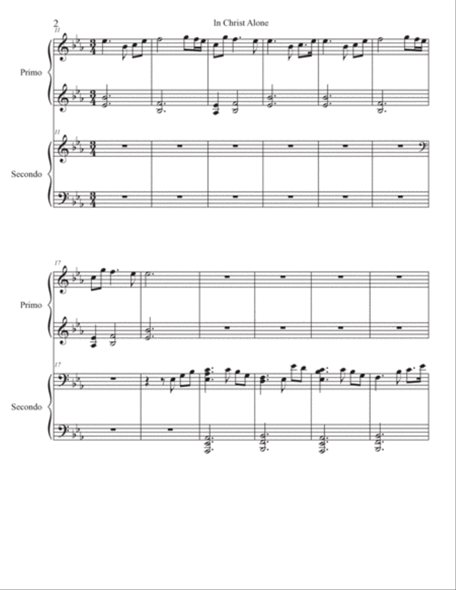 In Christ Alone In Christ Alone 1 Piano, 4-Hands scores gallery preview page 2