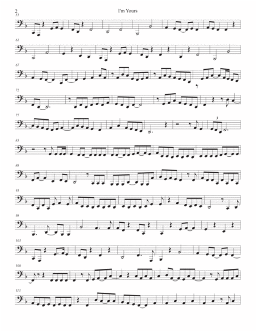 I'm Yours I'm Yours Tuba scores gallery preview page 2