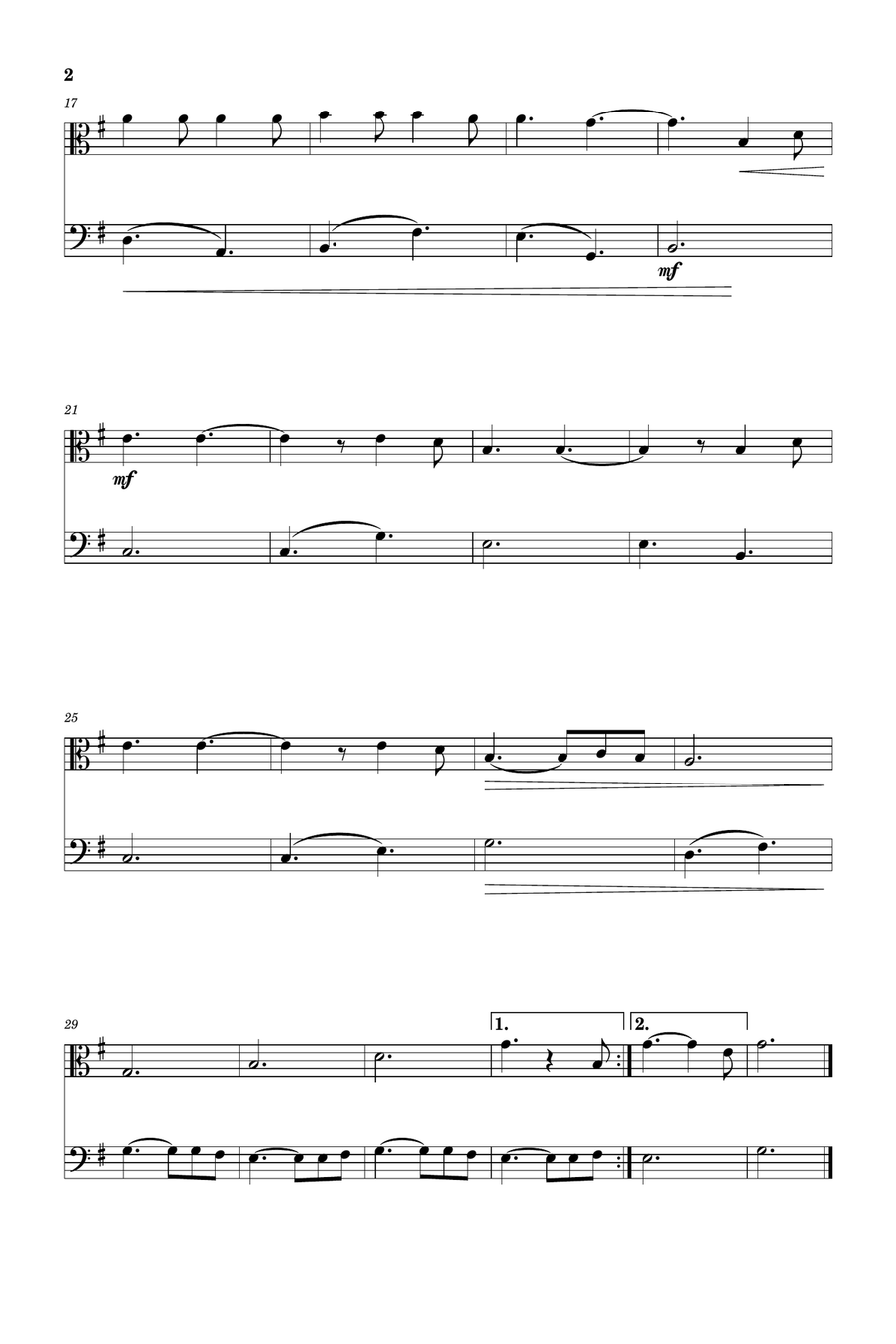 Hallelujah Trombone scores gallery preview page 2