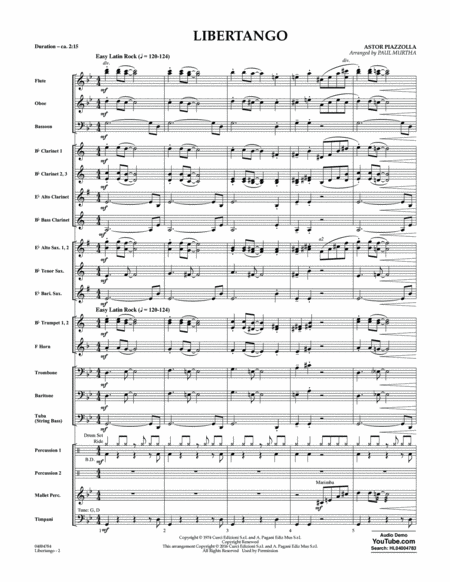 Libertango - Conductor Score (Full Score)