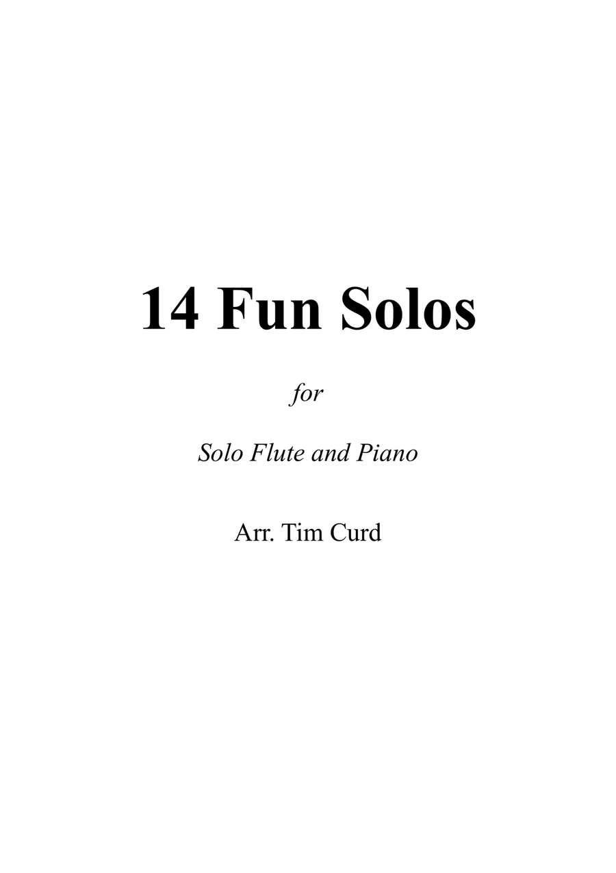 14 Fun Solos for Flute and Piano Flute Solo scores gallery preview page 1