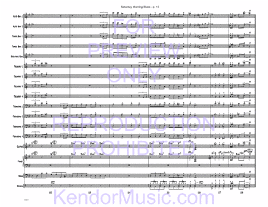 Saturday Morning Blues Saturday Morning Blues Jazz Ensemble scores gallery preview page 16
